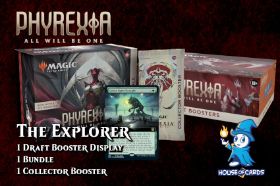 You will get a Draft Booster Display, a Bundle and a Collector Booster from Phyrexia All Will Be One, together with a Buy a Box promo (so long as supplies last).