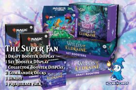Your most complete Eldraine experience! You will get: 1 Draft Booster Display, 1 Set Booster Display, 1 Collector Booster Display, 1 of each Commander Deck, 1 Bundle, 1 Prerelease Pack (German only, comes with two Set Boosters). This product is on preorder for chf 659.90 instead of 744.50. It's available in-store from the 01.09, or in your mailbox from the 08.09.