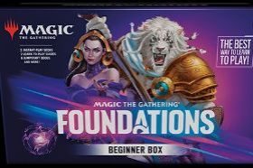 This product is a preorder. It will be available in-store from the 8th of November, or in your mailbox the 15th of November. The Beginner Box contains: 10 themed packs of cards (includes 20 cards per pack) Each pack includes 20 cards from Foundations (FDN). Shuffle two together and play! Jumpstart packs are predetermined and designed for beginner play. Packs contain additional Foundations (FDN) cards and do not contain cards from Foundations Jumpstart (J25). 2 Reference Cards 1 Reference Guide Booklet 2 How to Play Booklet Guides 2 Gameboard Playmats 2 Spindown life counters