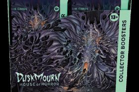 Each Collector Booster contains 15 Magic: The Gathering cards: 11-13 Traditional Foil cards 5 cards rarity Rare or higher 4 Uncommon cards 5 Common cards 1 Land card Japan Showcase card in 9% of boosters; Fracture Foil Japan showcase card in 1% of boosters